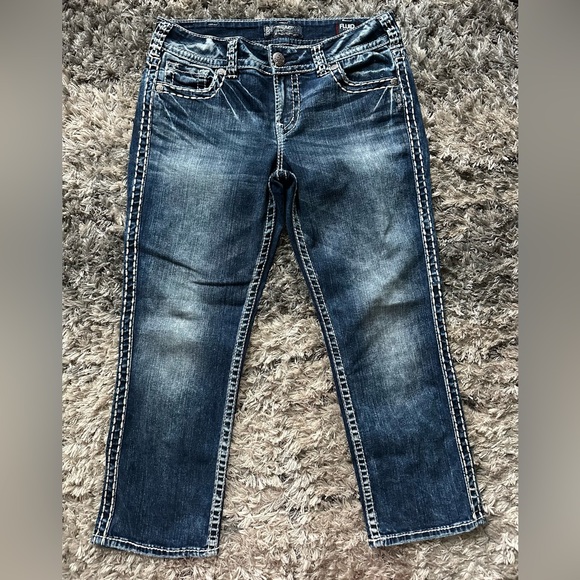 Women’s Silver Suki Mid Capri size 30 - Picture 1 of 5
